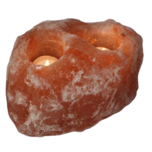 Himalayan Salt Candle Holder 2 Holes