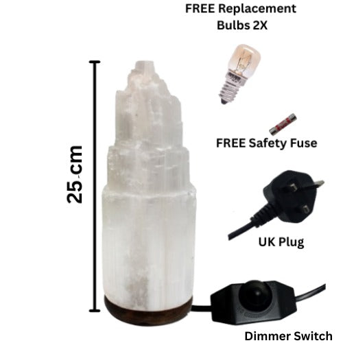 Selenite Crystal Lamp 25cm