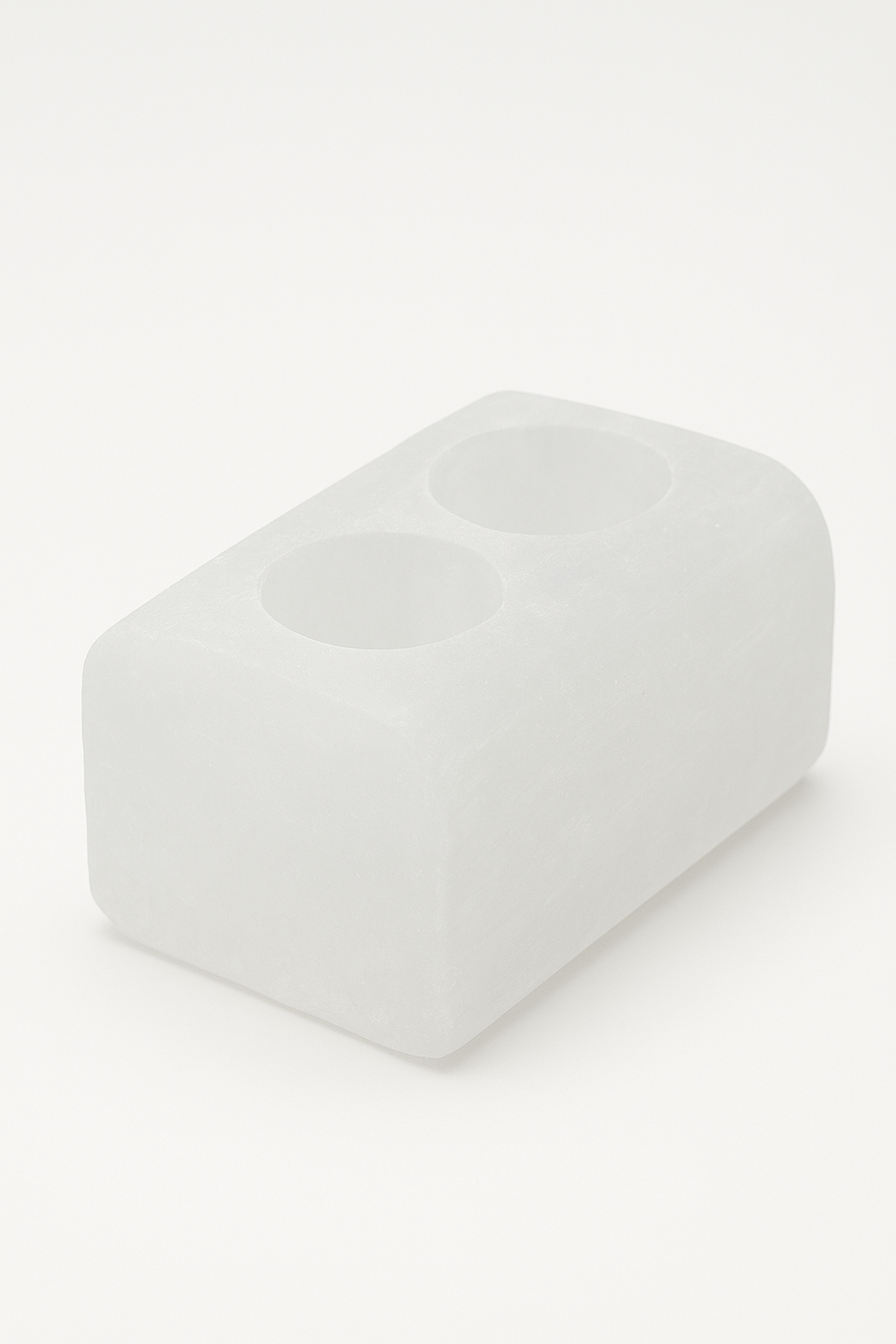 Selenite Natural Candle Holder 2 Holes