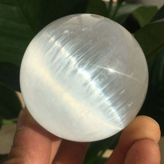 Selenite Massage Stone Sphere Shaped