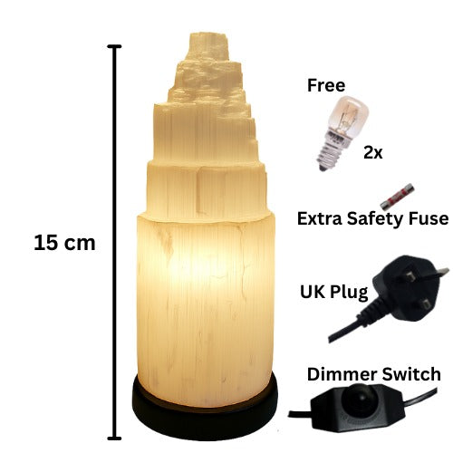 Selenite Crystal Lamp 15 cm
