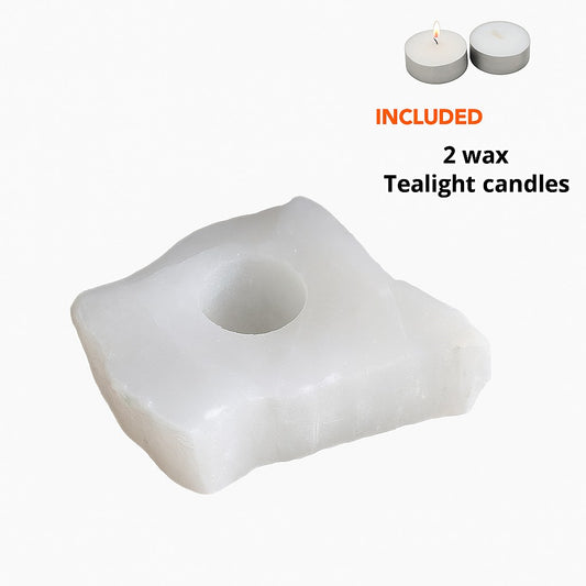 Selenite Single Hole Raw Irregular size