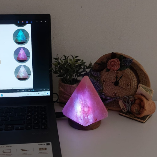 Himalayan Salt Lamp USB - Pyramid Shape