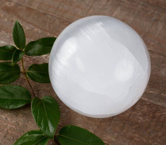 Selenite Massage Stone Sphere Shaped