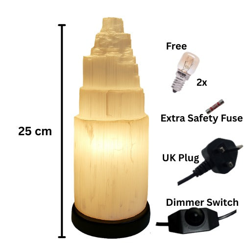 Selenite Crystal Lamp 25cm