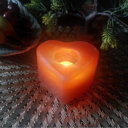 Heart Shape Himalayan Salt Tealight Holder