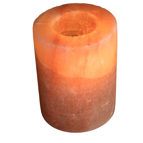 Cylinder Shape Himalayan Salt Tealight Holder