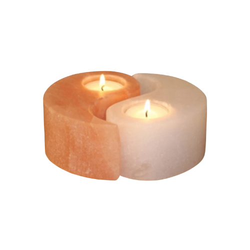 Yin Yang Himalayan Salt Tealight Holder