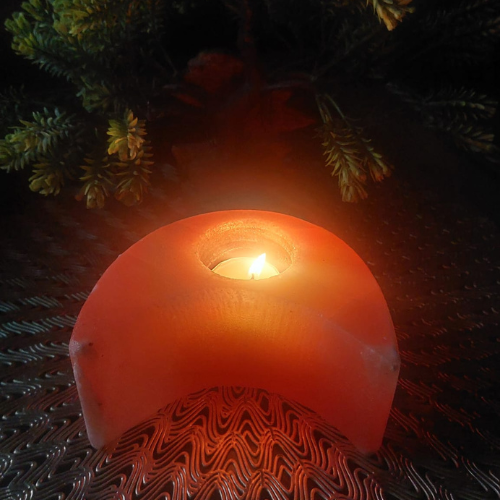 Moon Shape Himalayan Salt Tealight Holder