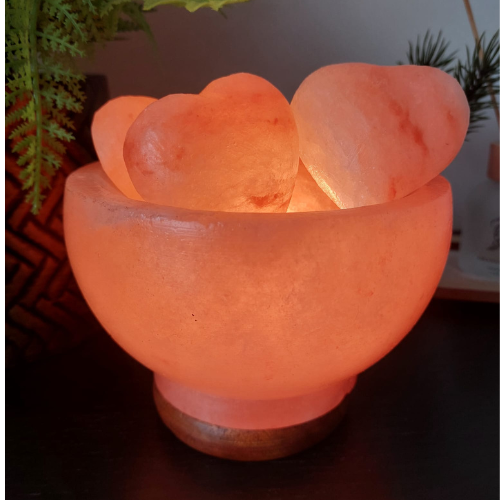 Himalayan Salt Fire Bowl With Hearts