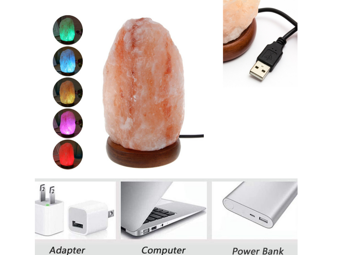 Himalayan Salt Lamp USB - Natural Shape