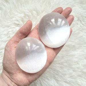 Selenite Massage Stone Palm Shaped