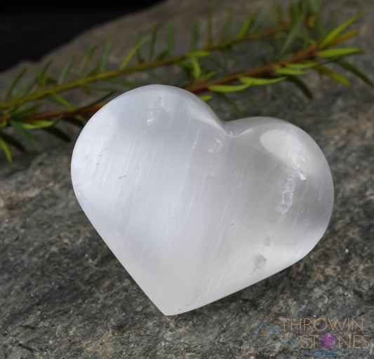 Selenite Healing Stone - Heart Shape - Himalayan Glow