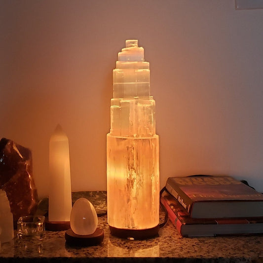 Selenite Crystal Lamp 35cm