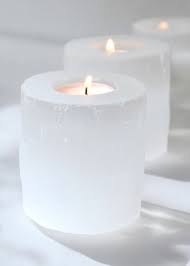 Selenite Natural Candle Holder Large