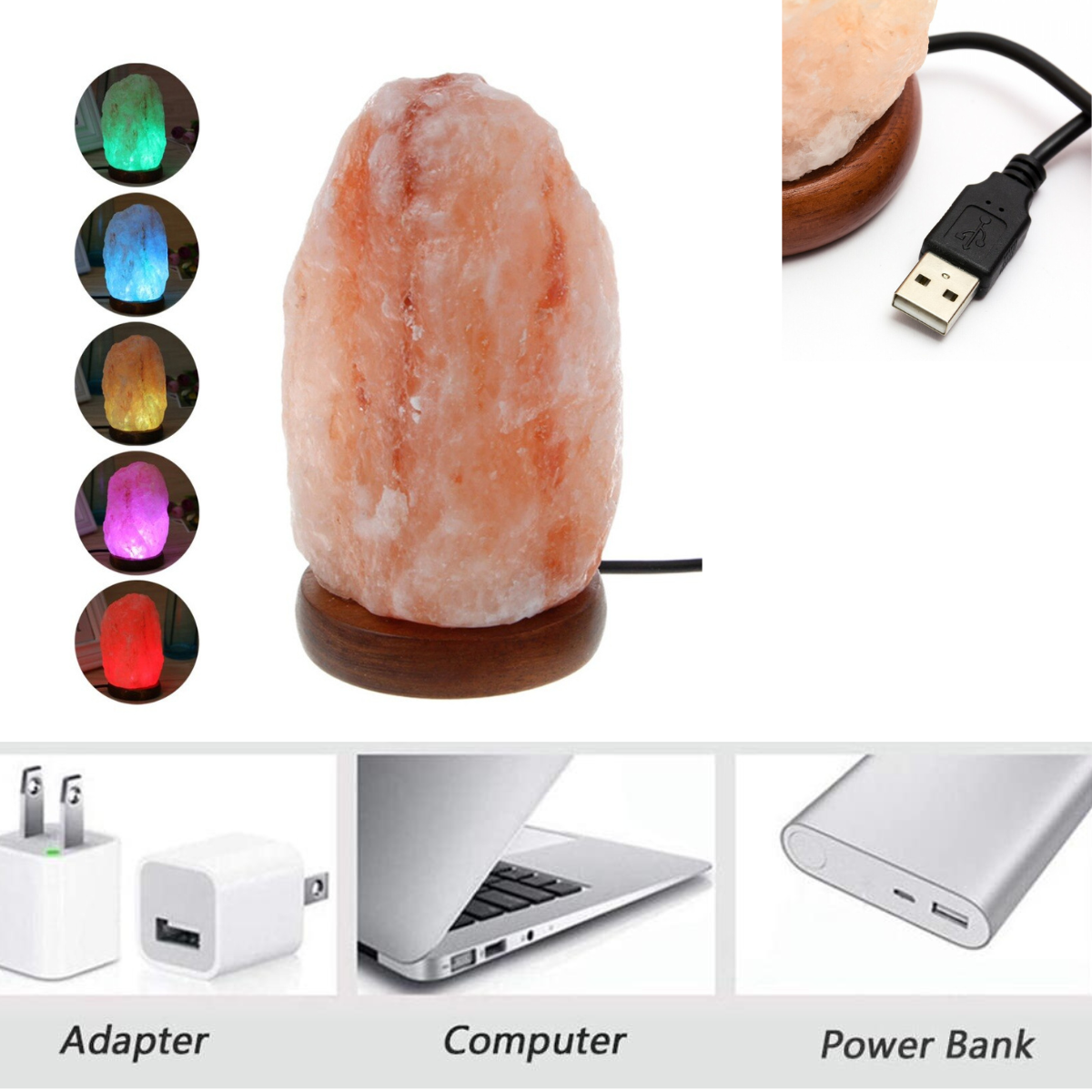 USB Natural Salt Lamp