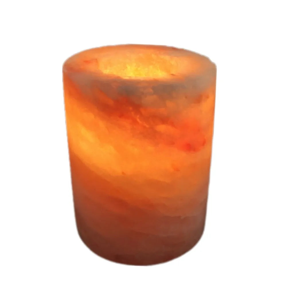 Cylinder Shape Himalayan Salt Tealight Holder