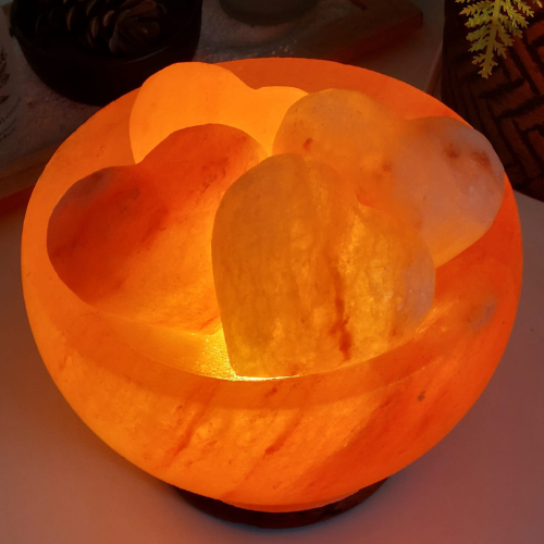 Himalayan Salt Fire Bowl With Hearts