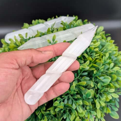Selenite Wand Spiral - Himalayan Glow