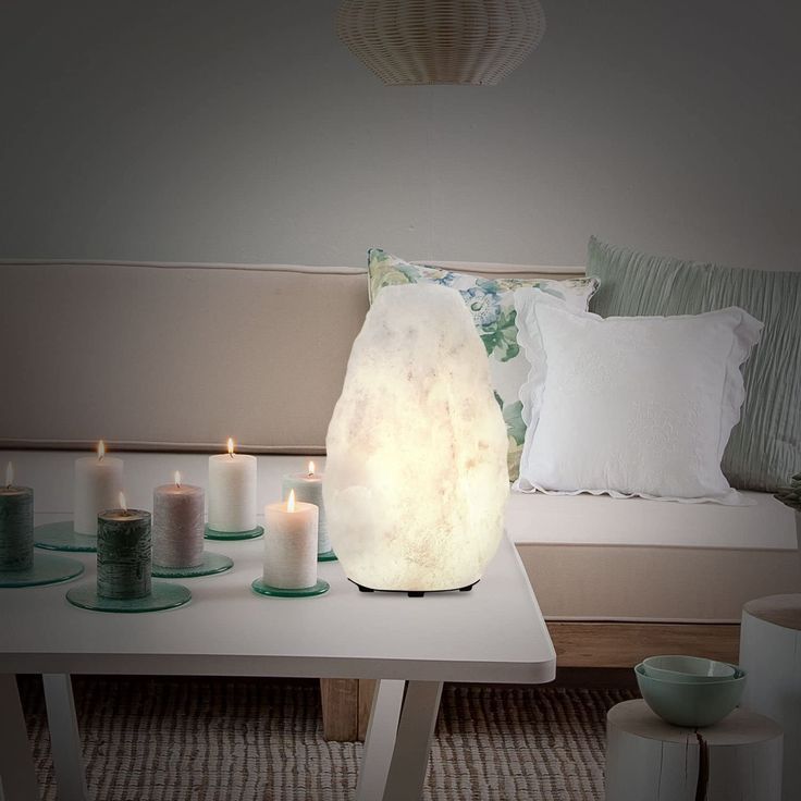 White Salt Lamps