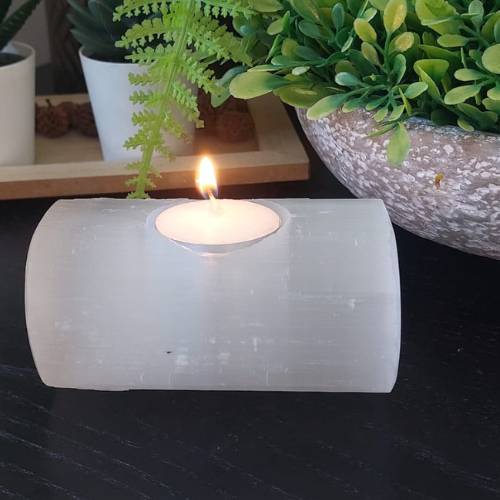 Selenite Tealight Holder - Bar Shape