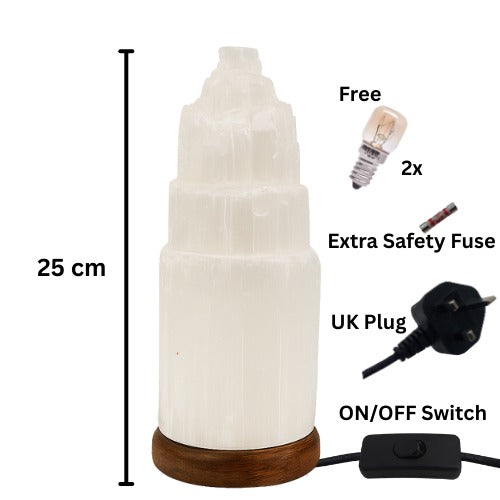 Selenite Crystal Lamp 25cm
