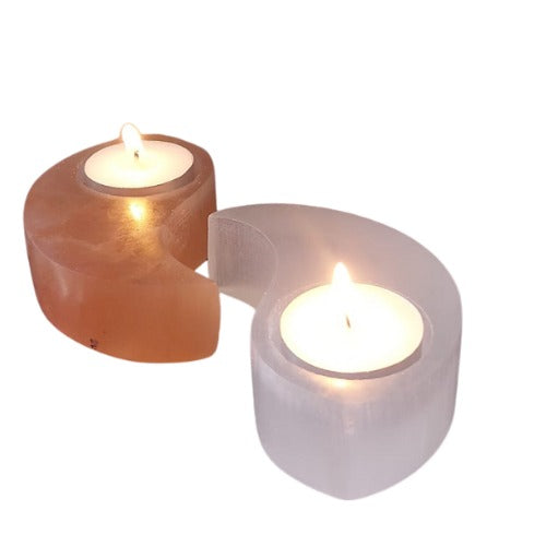 Yin Yang Himalayan Salt Tealight Holder