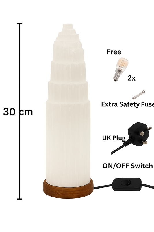 Selenite Crystal Lamp 30cm