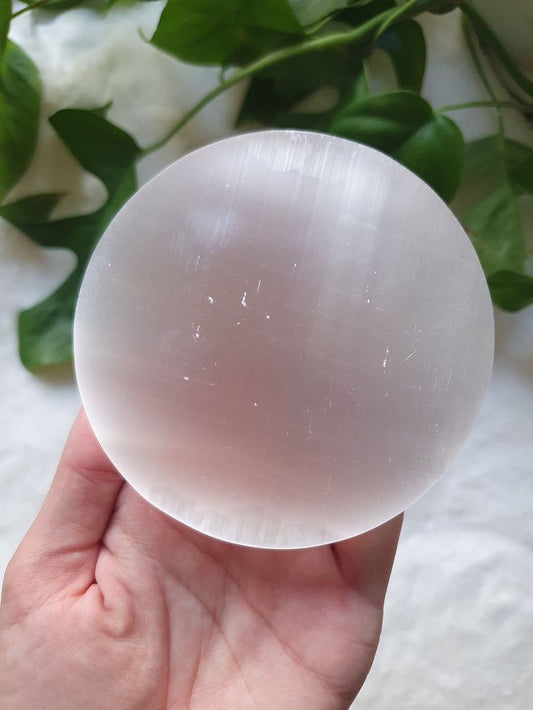 Selenite Massage Stone Round Shaped