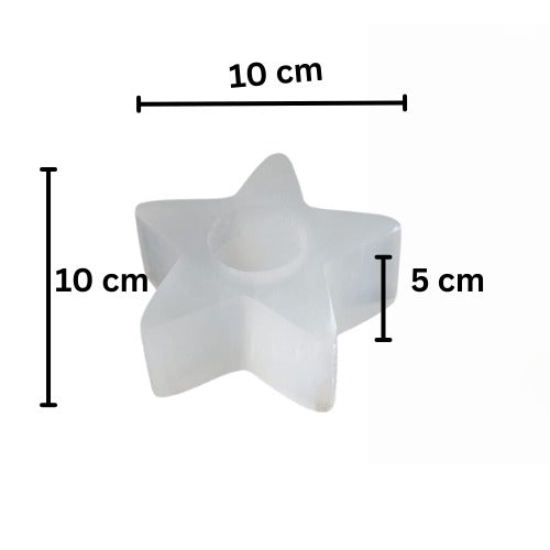 Selenite  Star Shape Tealight Holder