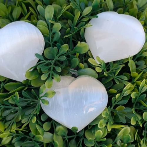 Selenite Healing Stone - Heart Shape - Himalayan         Glow