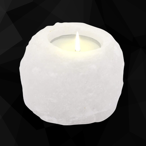 Himalayan White Salt Candle Holder