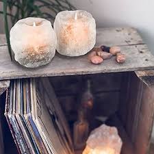 Himalayan White Salt Candle Holder