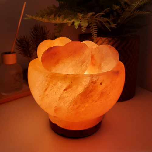 Himalayan Salt Fire Bowl With Hearts