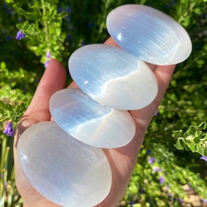 Selenite Massage Stone Palm Shaped