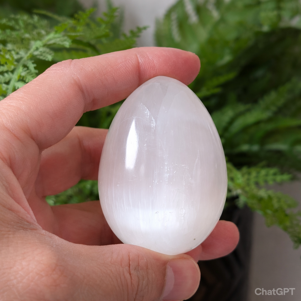 Selenite Massage Stone - Egg Shaped