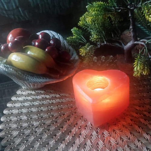Heart Shape Himalayan Salt Tealight Holder