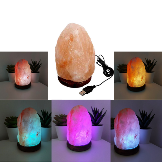 Himalayan Salt - USB Natural Lamp With Color Changing LED