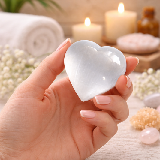 Selenite Healing Stone - Heart Shape
