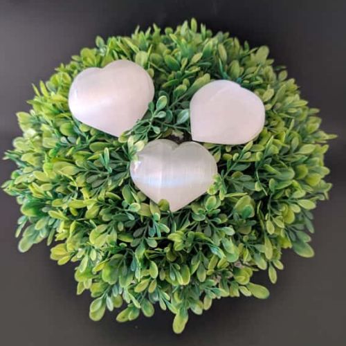 Selenite Healing Stone - Heart Shape - Himalayan         Glow