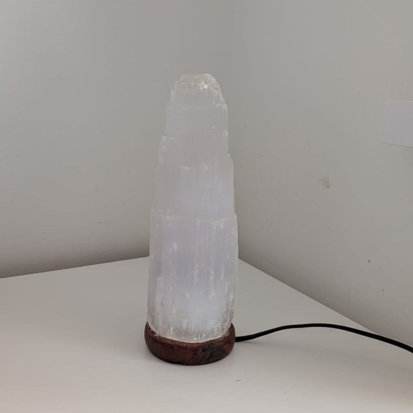 Selenite Crystal Tower Lamp - XL Large
