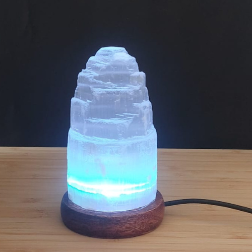Selenite Tower Mini - USB Multy Color LED
