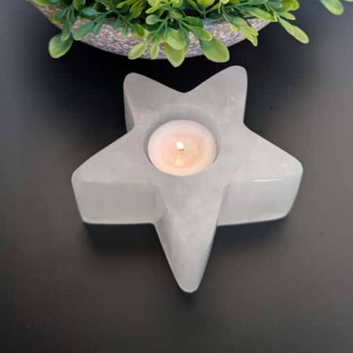 Selenite Tealight Holder – Star Shaped