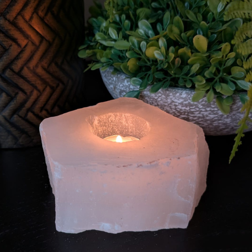 Selenite Tealight Holder – Natural Shape