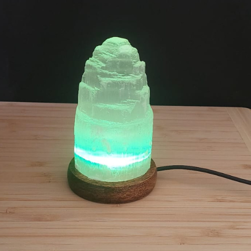 Selenite Tower Mini - USB Multy Color LED