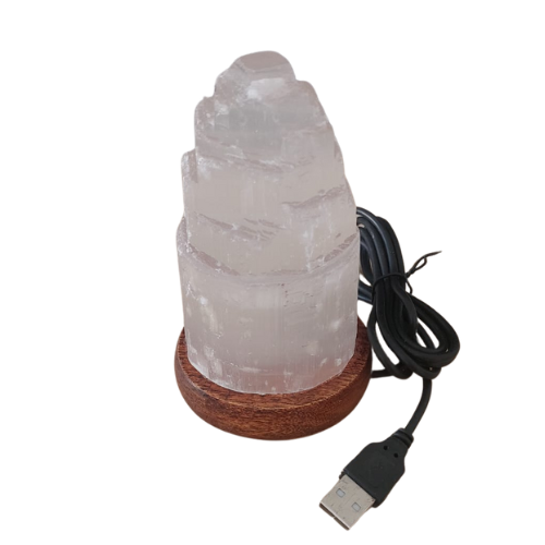 Selenite Tower Mini - USB Multy Color LED
