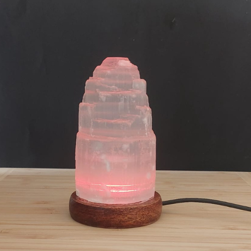 Selenite Tower Mini - USB Multy Color LED
