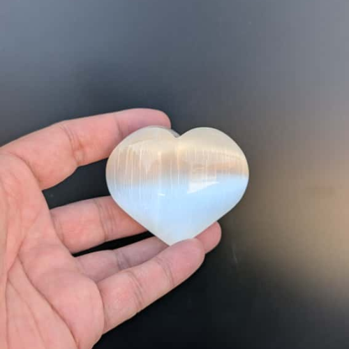 Selenite Healing Stone - Heart Shape - Himalayan         Glow