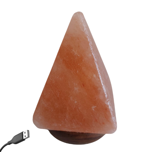 Himalayan Salt Lamp – USB Pyramid with Color Changing LED